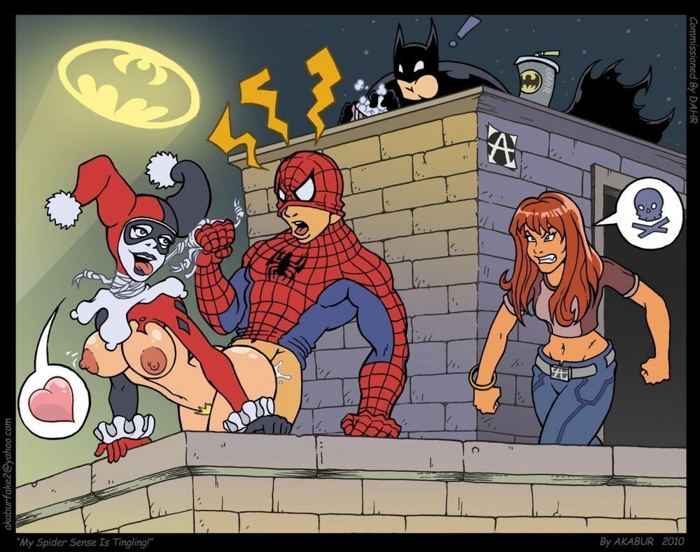 Batman watches Spiderman cheating