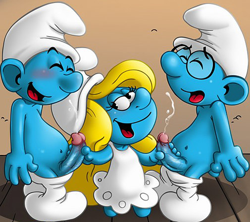 505px x 447px - Smurfette stroking Brainy and Clumsy