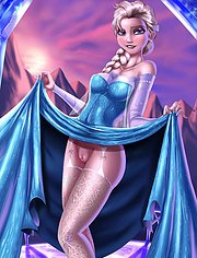 Elsa Frozen showing her upskirt
