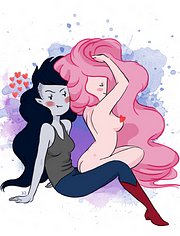 Princess Bubblegum seducing Marceline
