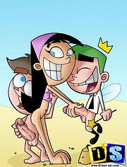 Timmy Turner and Cosmo in anticipation of banging Trixie Tang