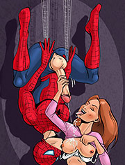 Spiderman putting his superdick into practise
