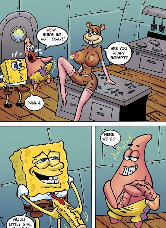 SpongeBob and Patrick banging Sandy